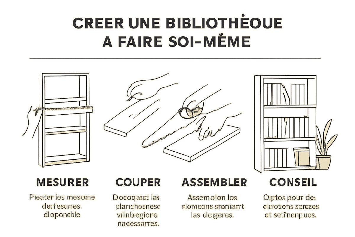 infographique étapes bibliothèque