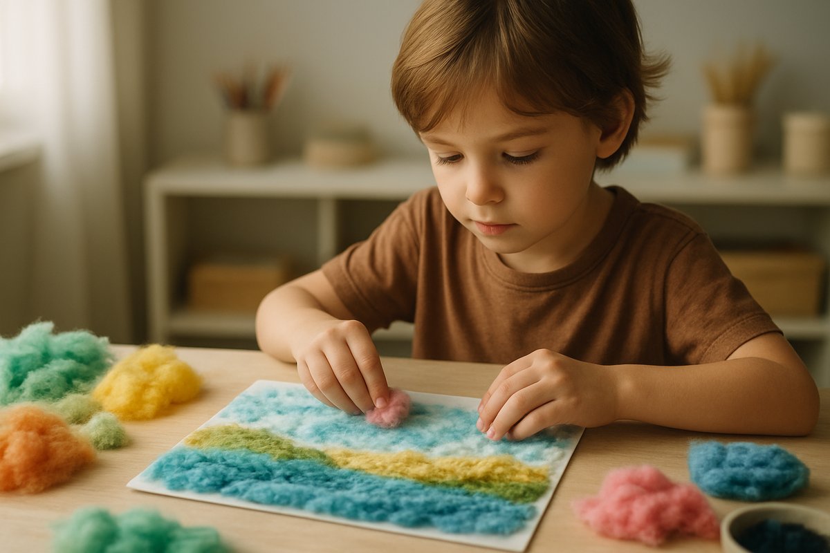 enfant art coton paisible
