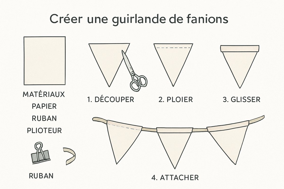 infographique guirlande DIY