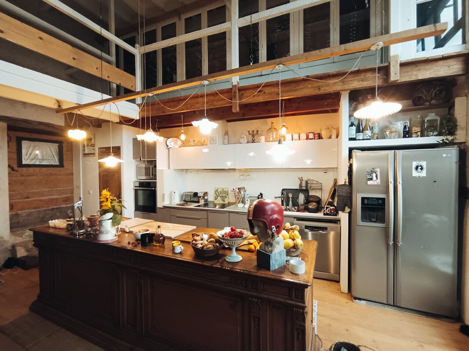 La cuisine ouverte du gîte